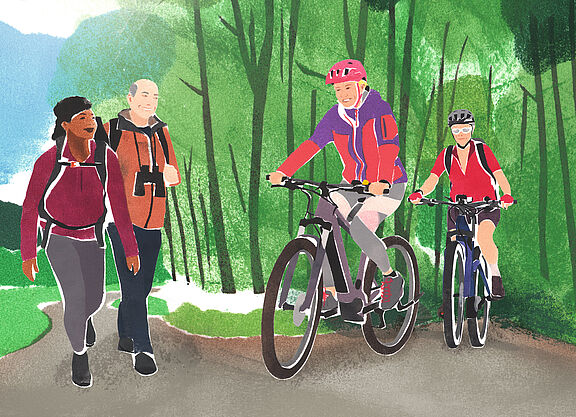 Titelbild Radfahren und Naturschutz